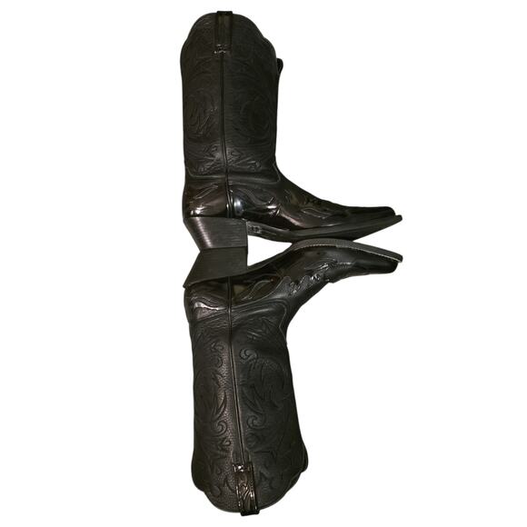 Ariat  Women's Heritage Painted  Toe Western Blk Leather Cowgirl Boots Size 7.5 - Picture 3 of 7